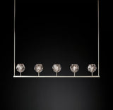 Boule De Cristal Clear Glass Minimalist Linear Elegant Chandelier 48"