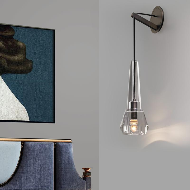 Apollin Lead Crystal Wall Sconce Light for Living Room