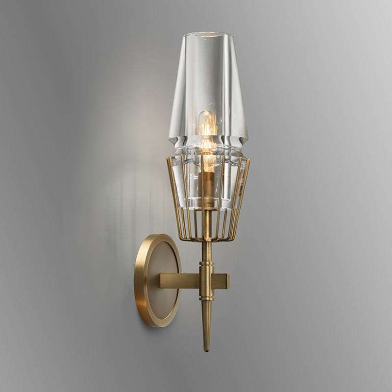 Chaillot Crystal Shade Wall Sconce Light for Hallway