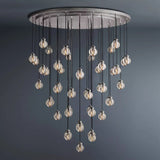 Pearl Round Chandelier 60" Luxury Vintage Decorative Light Fixture