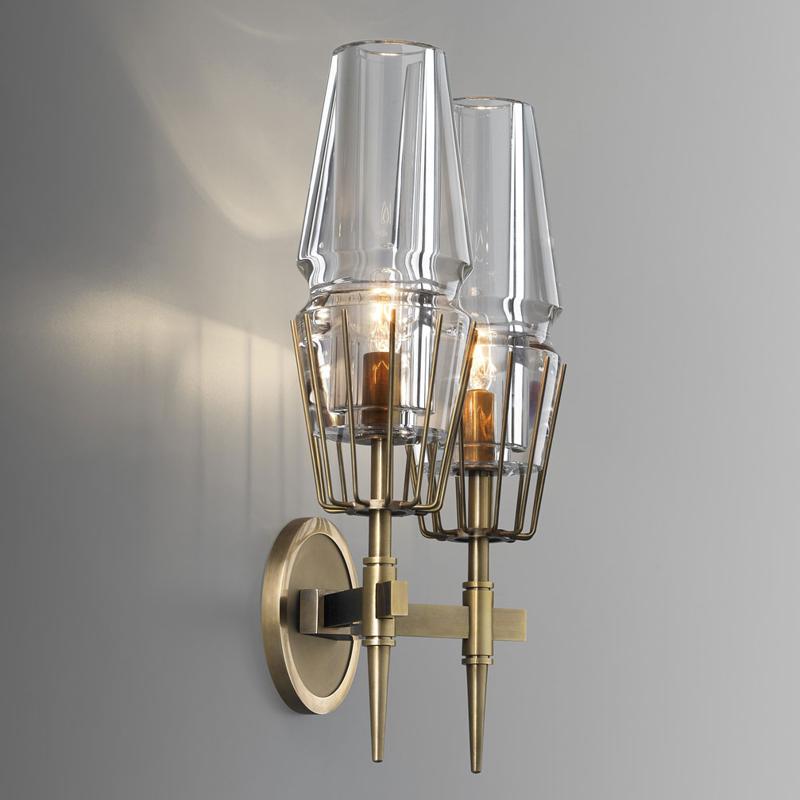 Chaillot Double Wall Sconce Light for Hallway, Bedroom