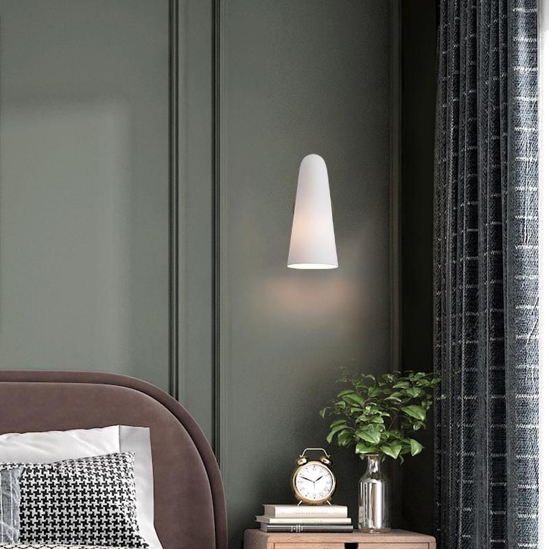 Montfaucon Brass Glass Shade Wall Sconce Light for Living Room