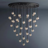 Pearl Round Chandelier 60" Luxury Vintage Decorative Light Fixture