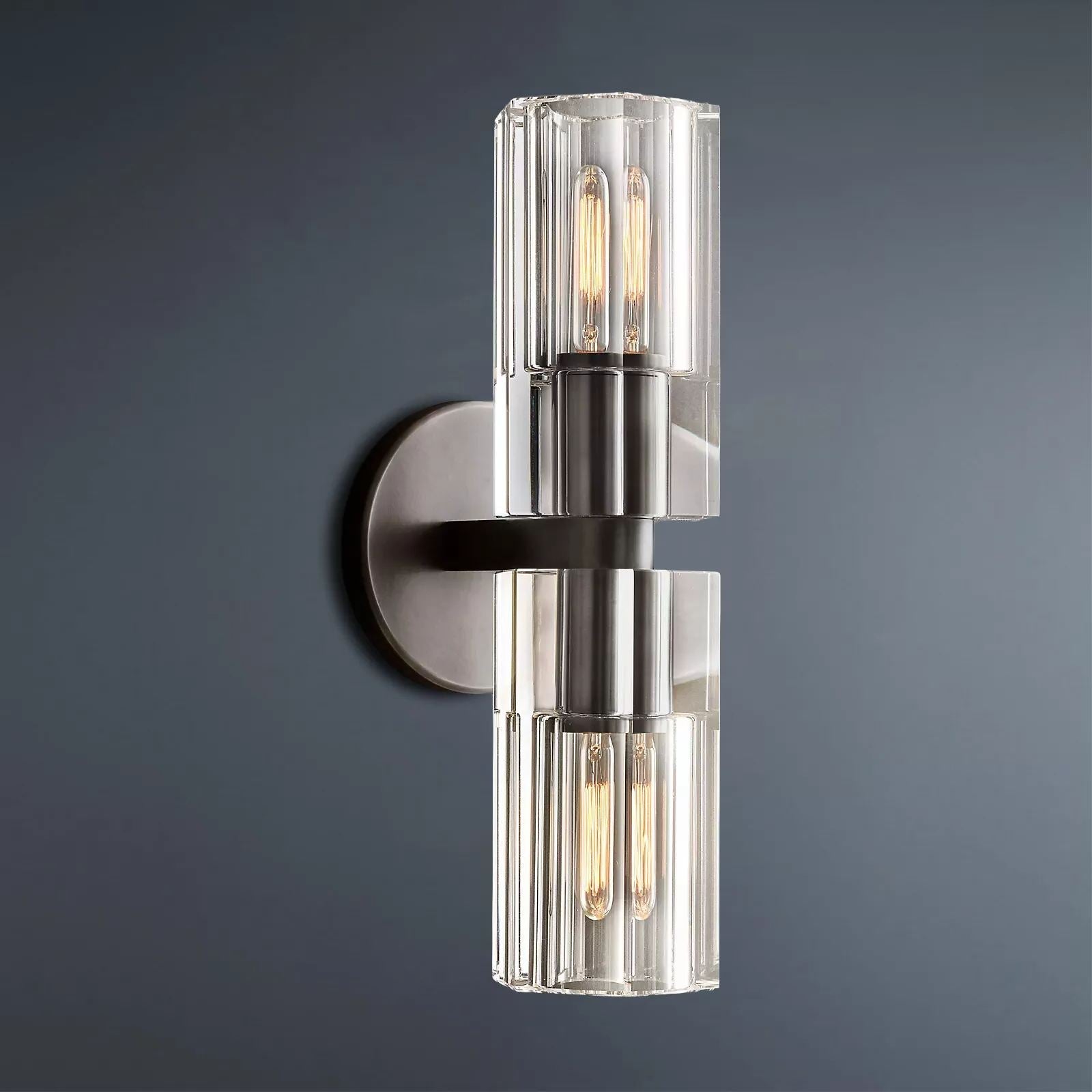 Arcachon Brass Double-Head Wall Sconce for Hallway