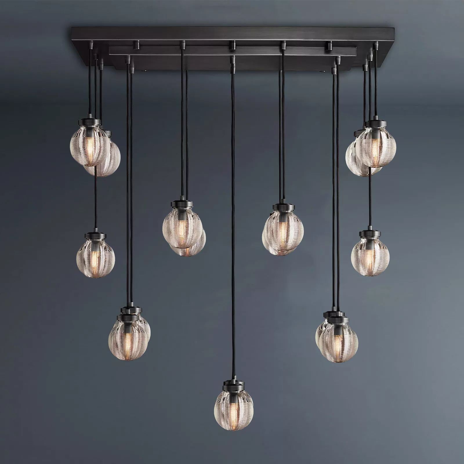 Pearl Linear Chandelier 36" Modern Vintage Dining Room Light