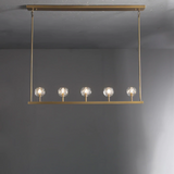 Boule De Cristal Clear Glass Minimalist Linear Elegant Chandelier 48"