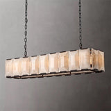 Harlowe Calcite Rectangular Chandelier Lighting 62" for Living room