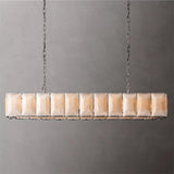 Harlowe Calcite Modern Rectangular Chandelier Lighting 74"