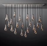 Rain Linear Modern Dining Room Chandelier Light 72" Elegant