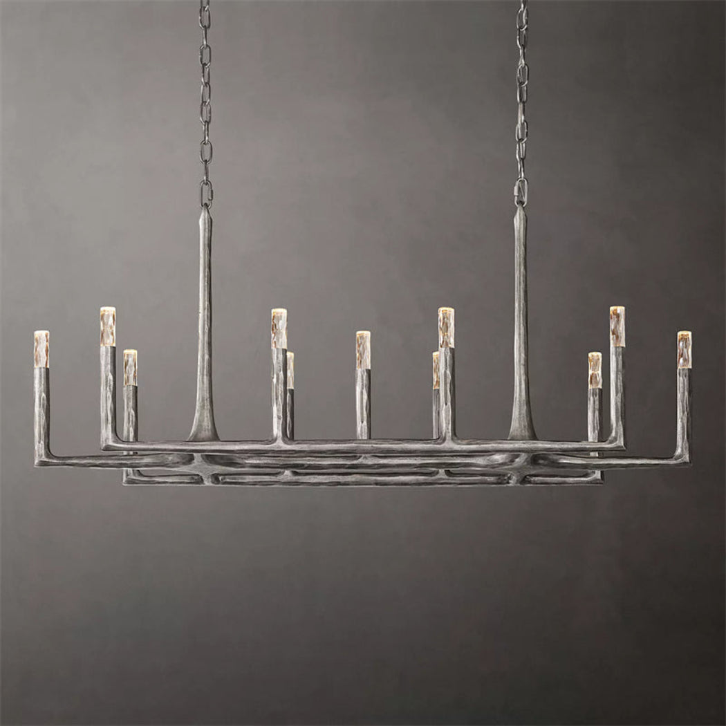Thaddeus Linear Chandelier Lighting 54" For Living Room - 11 Lights
