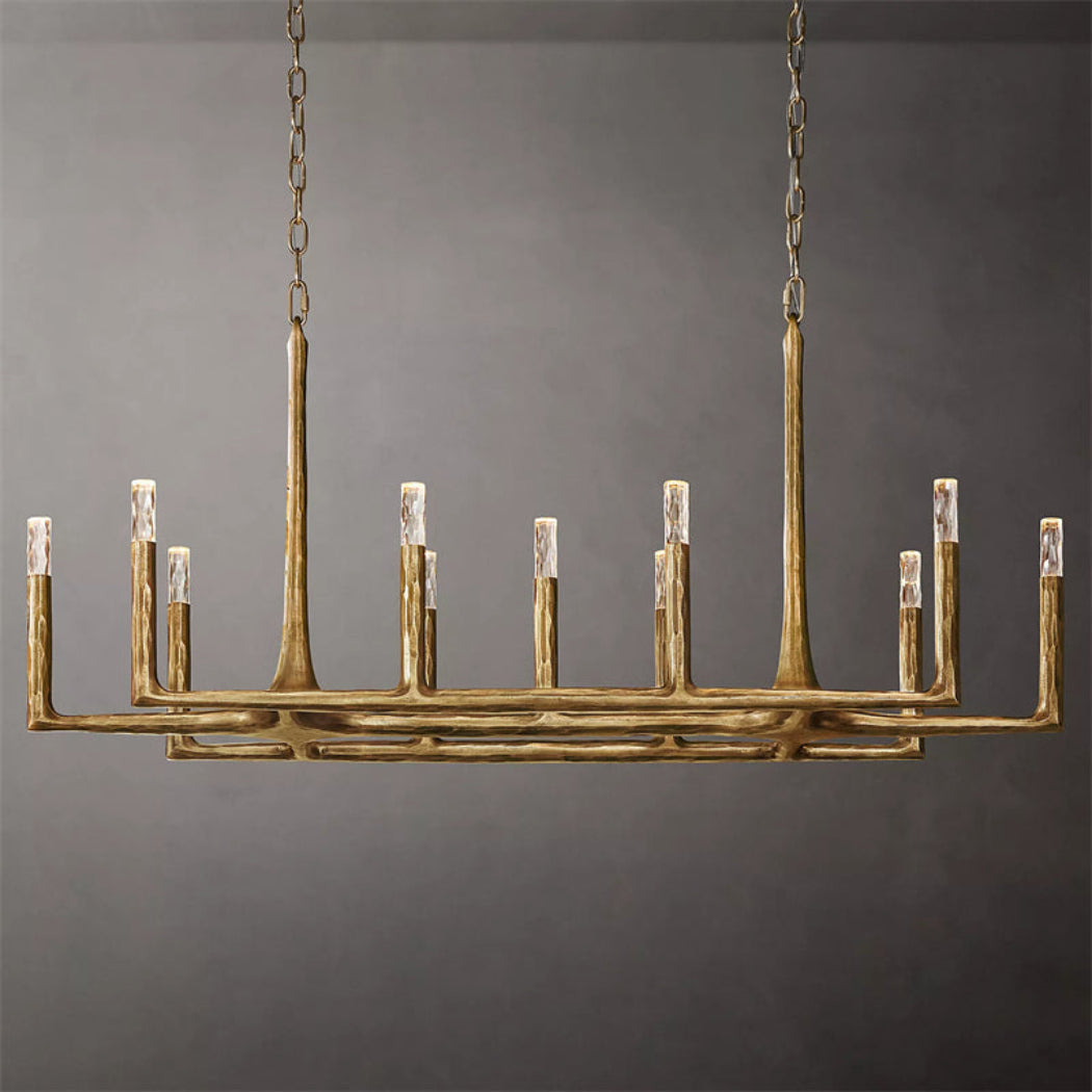Thaddeus Linear Chandelier Lighting 54" For Living Room - 11 Lights