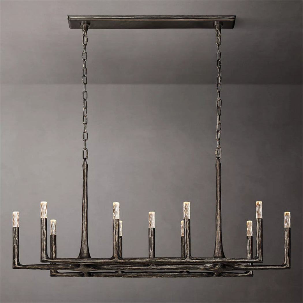 Thaddeus Linear Chandelier Lighting 54" For Living Room - 11 Lights