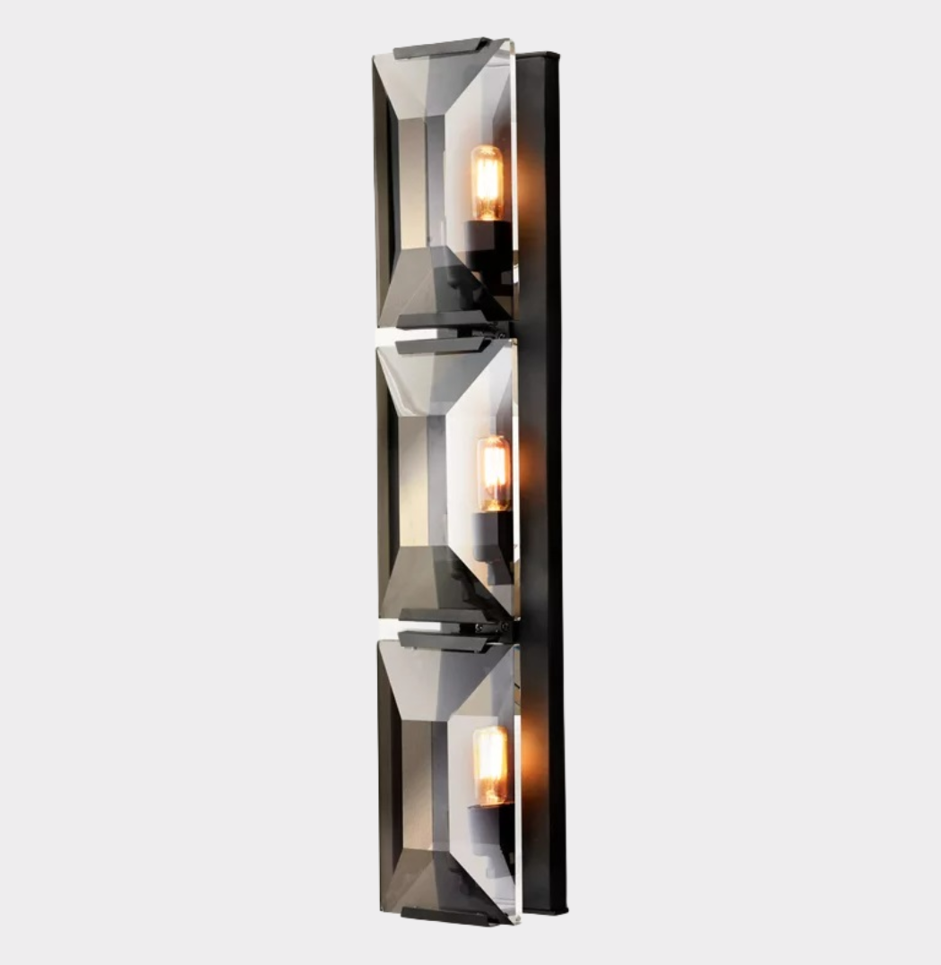Harlow Crystal Triple Wall Sconces 32"H