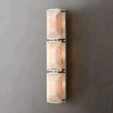 Harlowe Translucent Modern Calcite Triple Wall Sconce For Bedroom