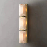 Harlowe Translucent Modern Calcite Triple Wall Sconce For Bedroom