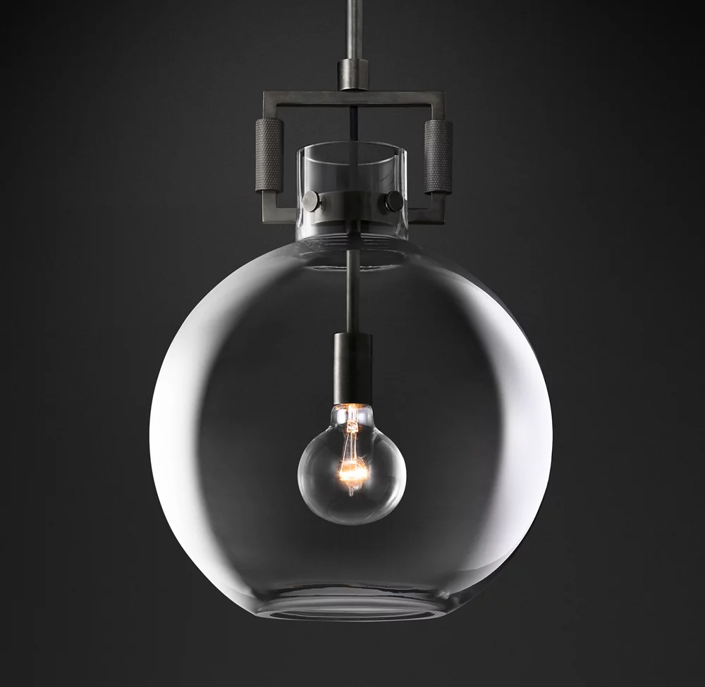 Machinist Glass Shade Pendant Lamp Contemporary Ceiling Light Fixture